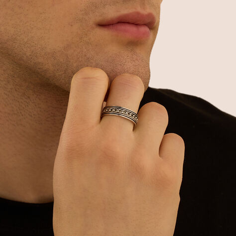 Anello Fantasia Gentleman Argento Rodiato - Anelli Uomo | Stroili
