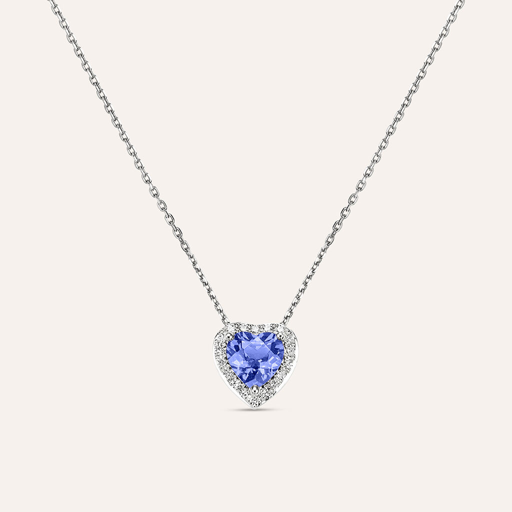 Collana Jasmine Oro Bianco Tanzanite Diamante