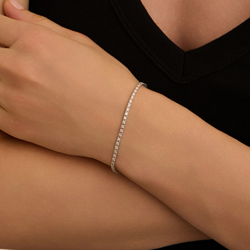 Bracciale Tennis Grace Oro Bianco Diamante - Bracciali Tennis Donna | Stroili