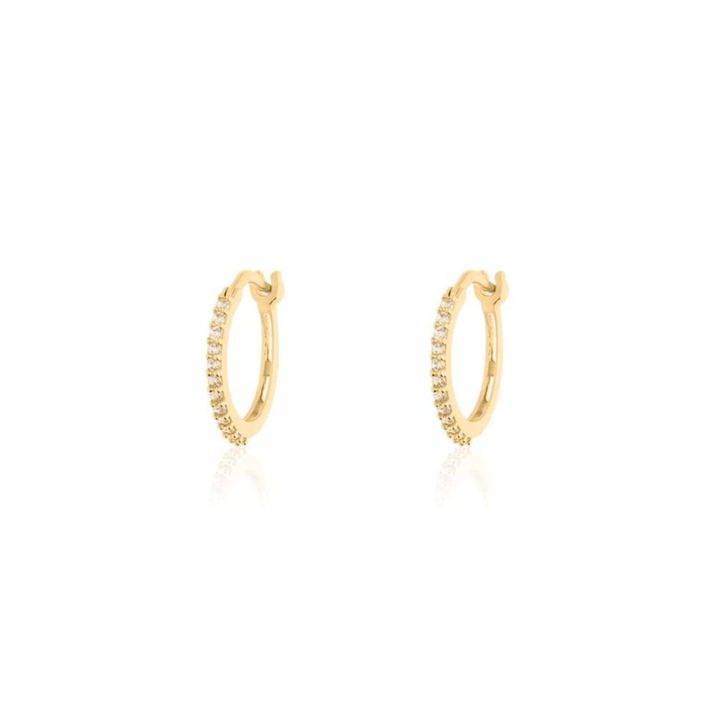 Orecchini A Cerchio Toujours Oro Giallo Cubic Zirconia - Orecchini a Cerchio Donna | Stroili