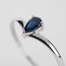 Anello Solitario Charlotte Oro Bianco Zaffiro - Anelli con Pietre Donna | Stroili