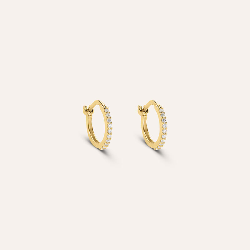 Orecchini A Cerchio Toujours Oro Giallo Cubic Zirconia - Orecchini a Cerchio Donna | Stroili