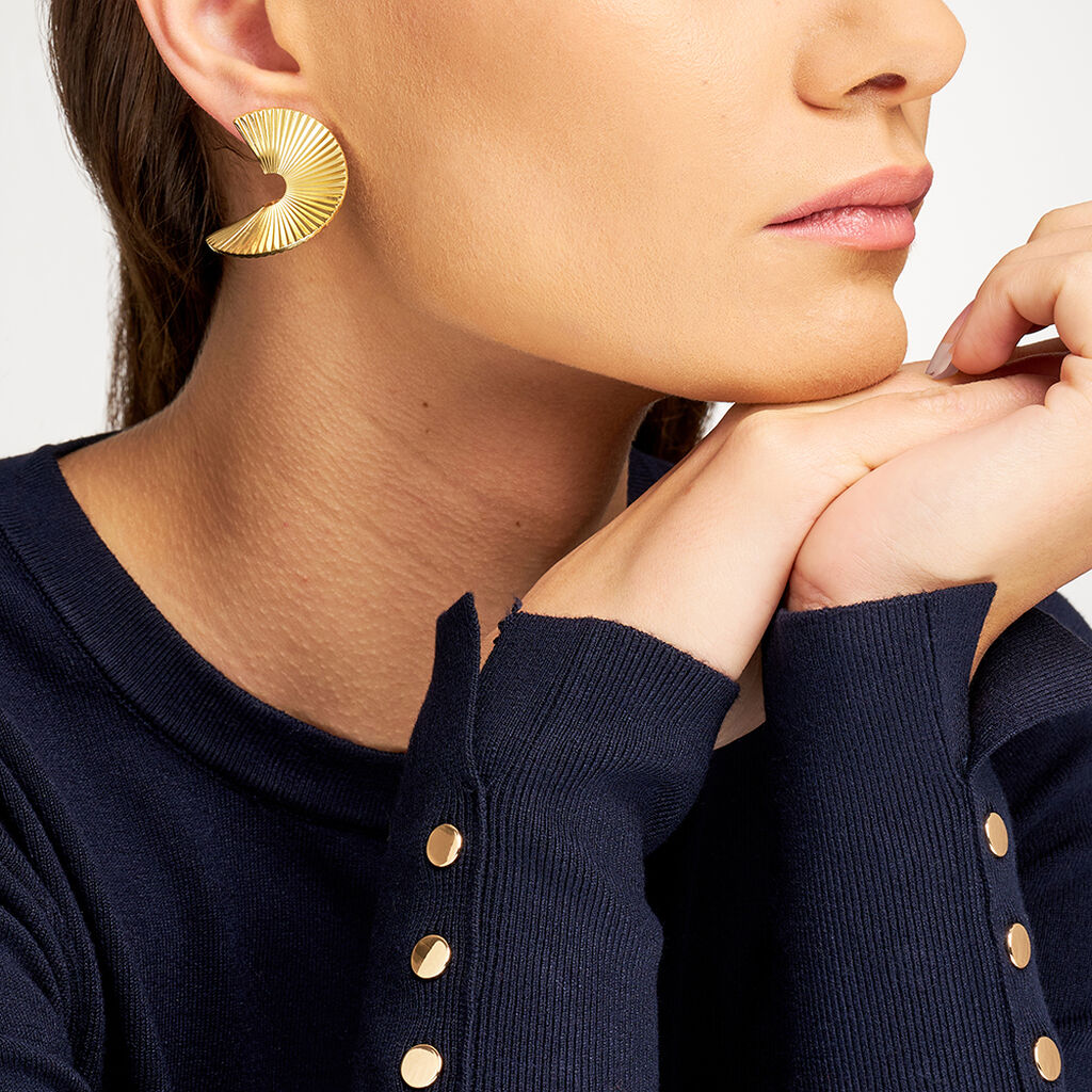 Orecchini Pendenti Radiance Acciaio Dorato