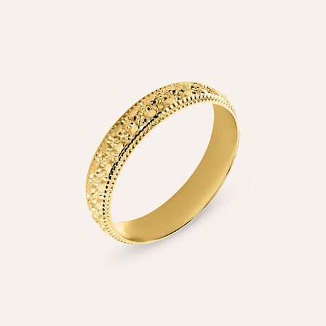Fede Classica Diamantata 4 mm Oro Giallo - Anelli con Incisione Donna | Stroili