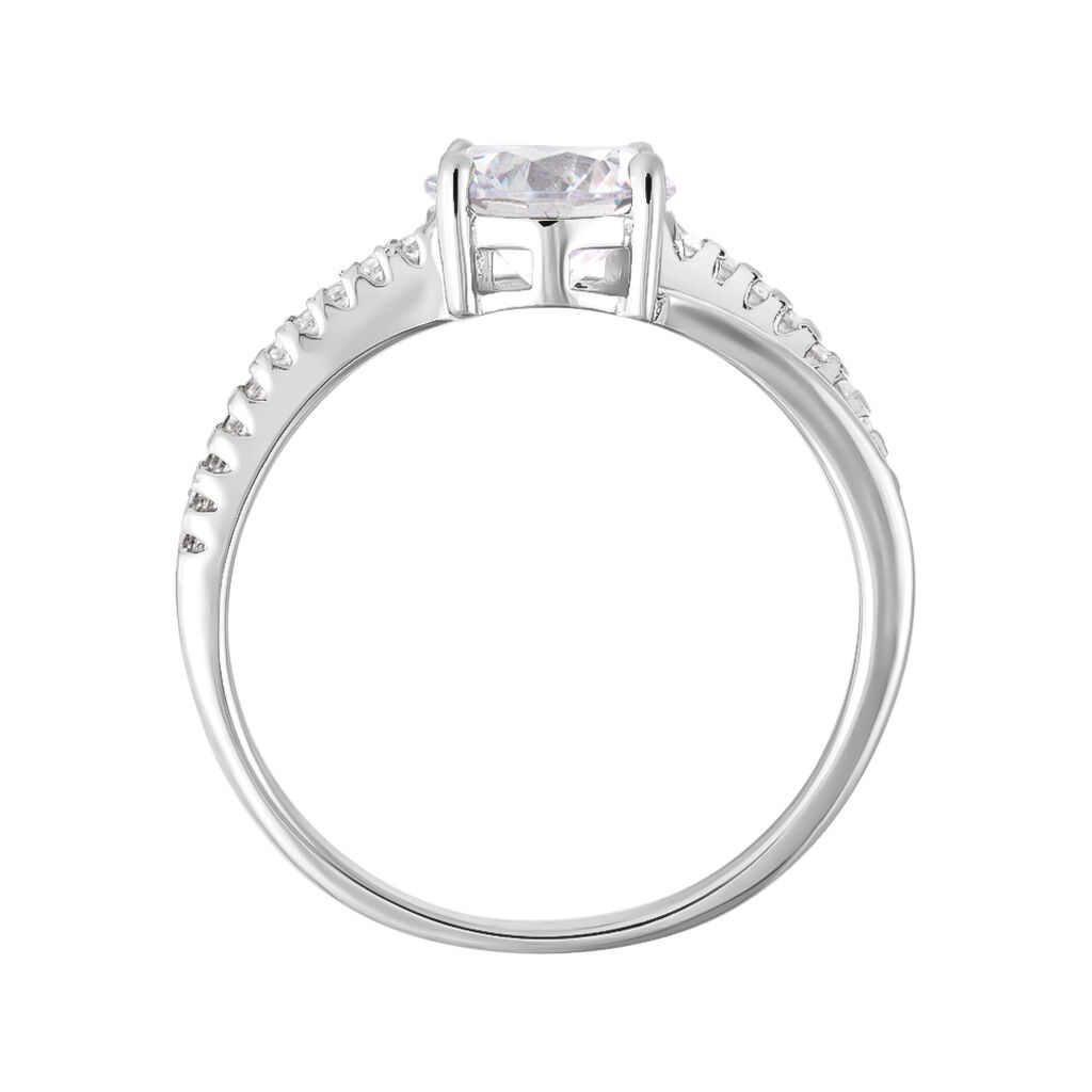 Anello Solitario Silver Elegance Argento Rodiato Cubic Zirconia - Anelli con Pietre Donna | Stroili