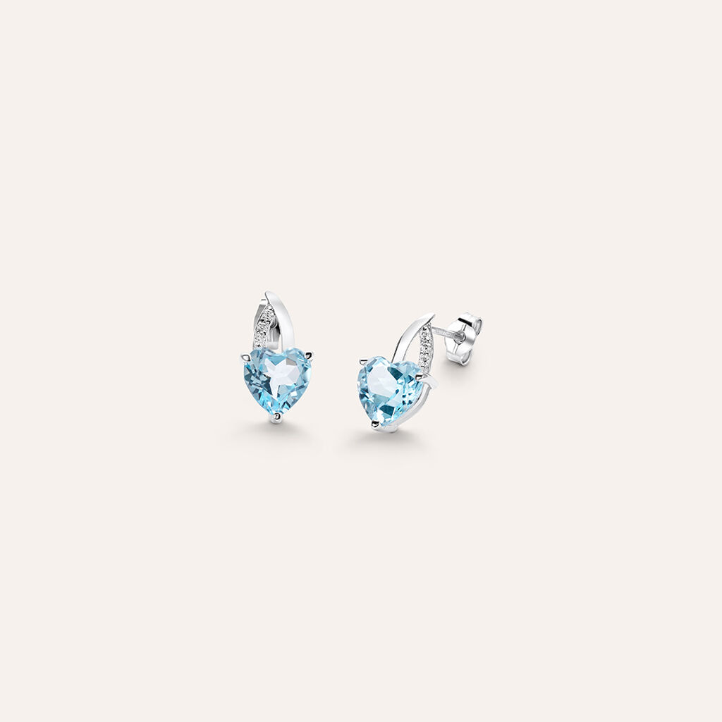 Orecchini Lobo Amélie Oro Bianco Topazio Cubic Zirconia - Orecchini a Lobo Donna | Stroili