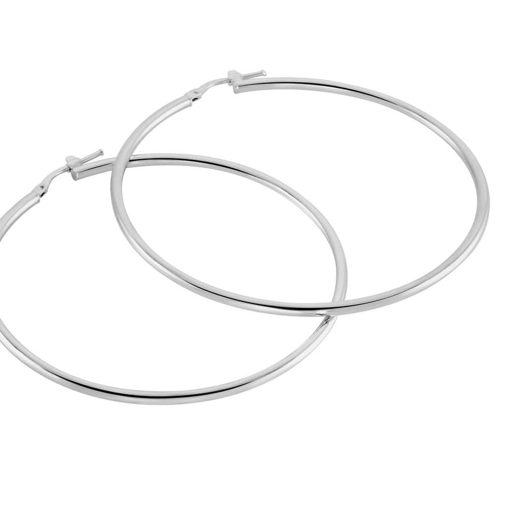Orecchini A Cerchio Toujours Oro Bianco - Orecchini a Cerchio Donna | Stroili