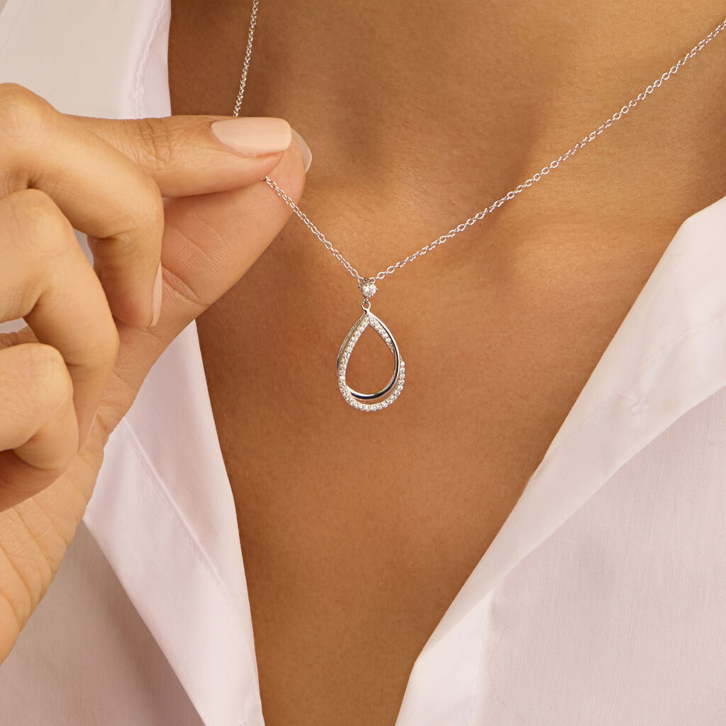 Collana Silver Shine Argento Rodiato Cubic Zirconia