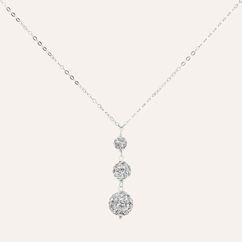 Collana Christelle Oro Bianco Cristallo - Collane Donna | Stroili