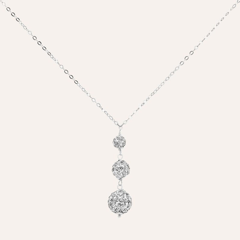 Collana Christelle Oro Bianco Cristallo - Collane Donna | Stroili