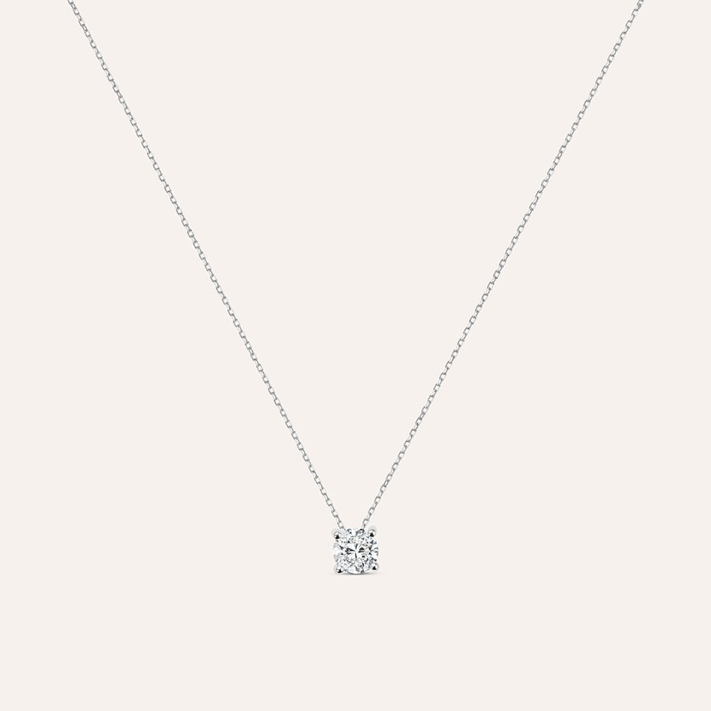 Collana Punto Luce Diamade Oro Bianco Diamante Lab-Grown