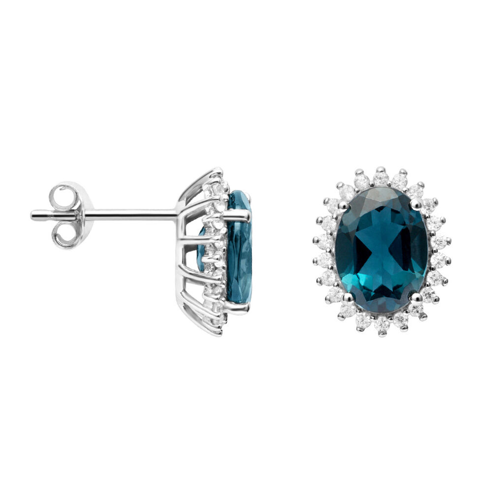 Orecchini Lobo Amélie Oro Bianco Topazio Cubic Zirconia - Orecchini a Lobo Donna | Stroili
