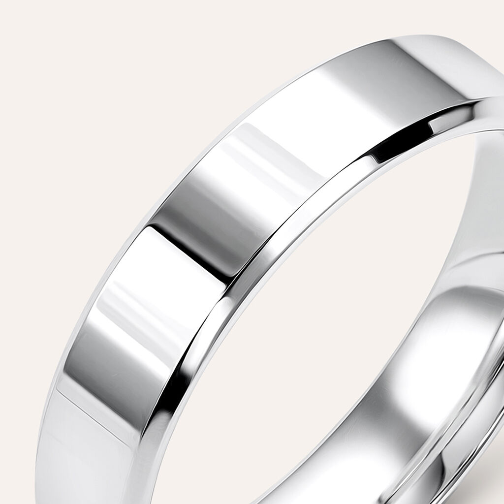 Fede Classica 4.5 mm Oro Bianco - Anelli con Incisione Uomo | Stroili