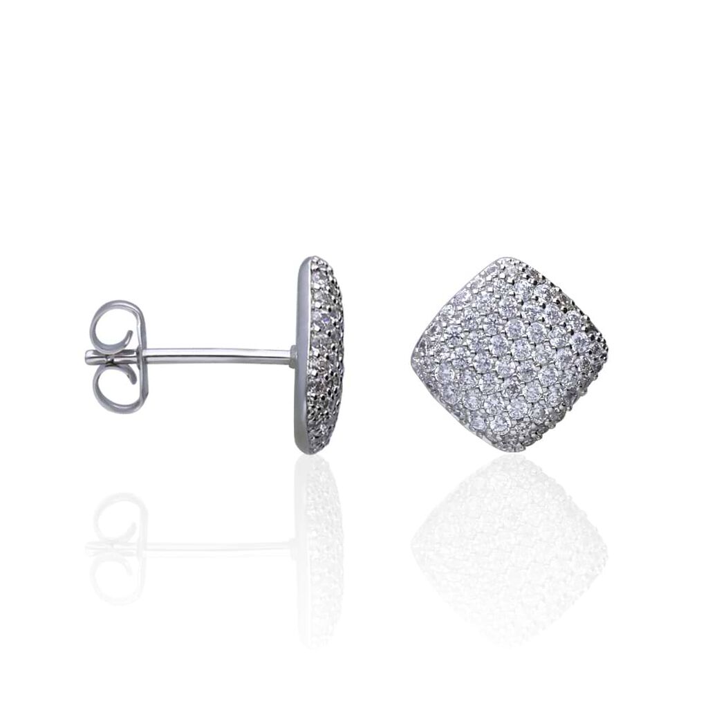Orecchini Lobo Silver Shine Argento Rodiato Cubic Zirconia - Orecchini a Lobo Donna | Stroili