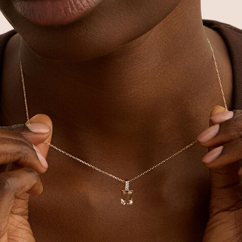 Collana Jasmine Oro Rosa Morganite Diamante - Collane Donna | Stroili