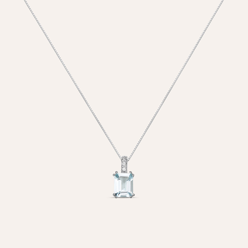 Collana Acquamarina Oro Bianco Acquamarina Diamante - Collane Donna | Stroili