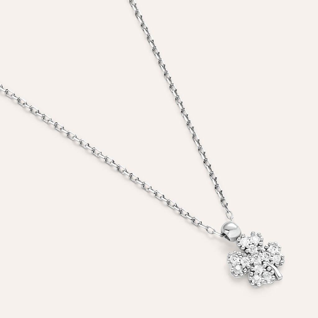 Collana Claire Oro Bianco Cubic Zirconia - Collane Donna | Stroili