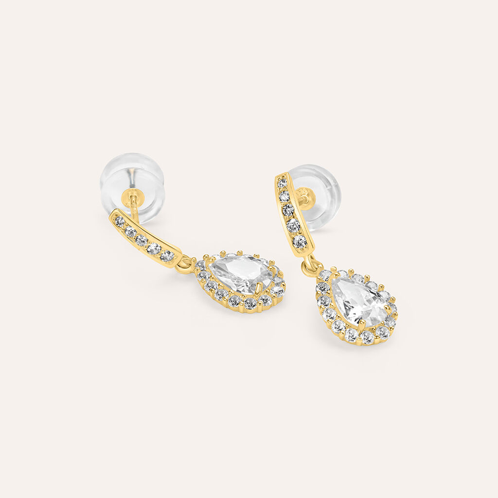 Orecchini Lobo Claire Oro Giallo Cubic Zirconia