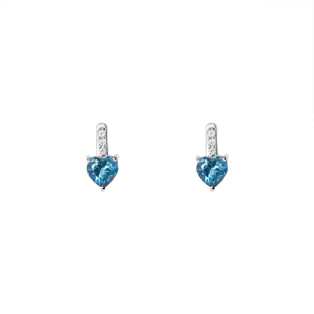 Orecchini Lobo Punto Luce Amelie Oro Bianco Topazio Cubic Zirconia 1413233 Stroili
