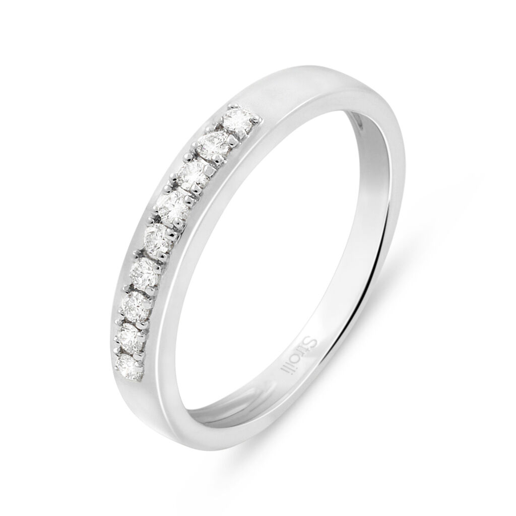 Anello Riviere Firmamenti Oro Bianco Diamante - Anelli Riviere Donna | Stroili
