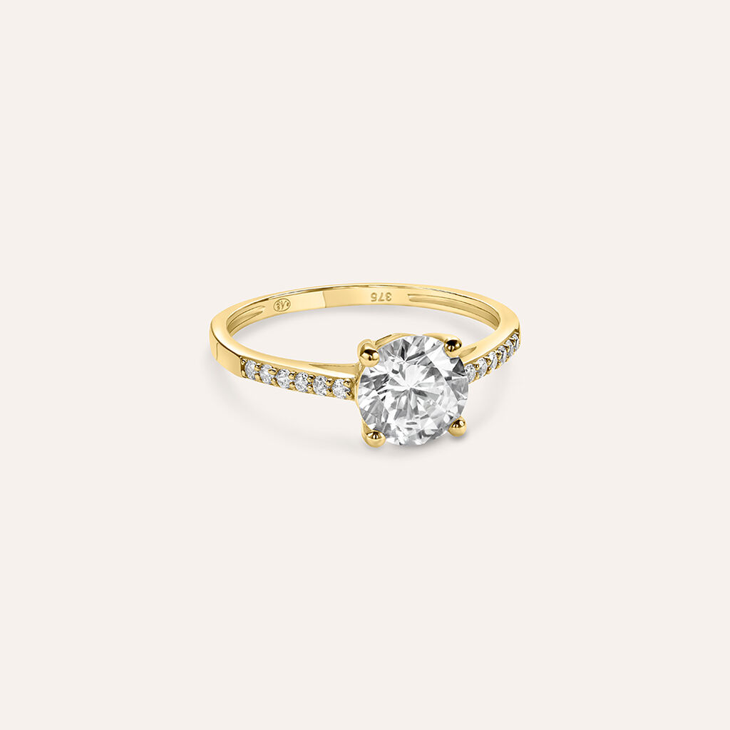 Anello Solitario Claire Oro Giallo Cubic Zirconia - Anelli con Pietre Donna | Stroili
