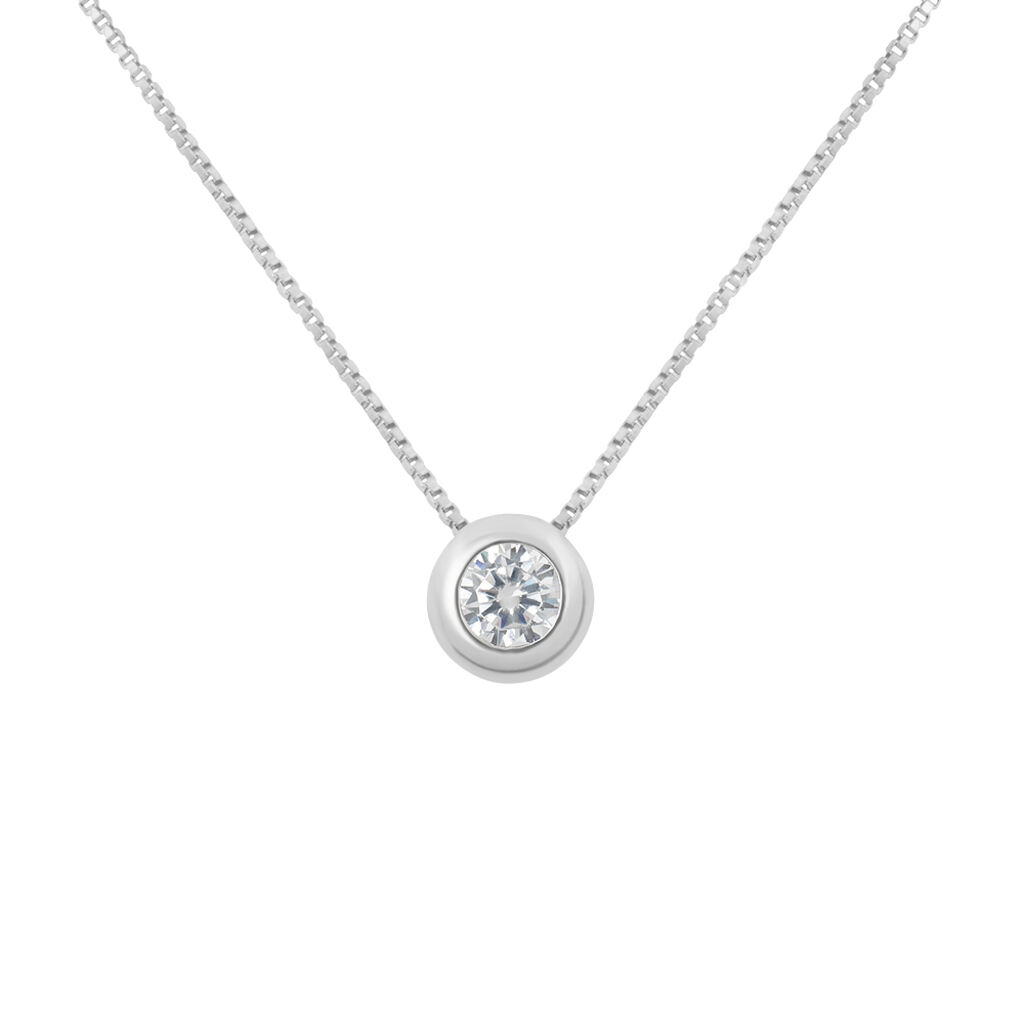 Collana Punto Luce Silver Elegance Argento Rodiato Cubic Zirconia