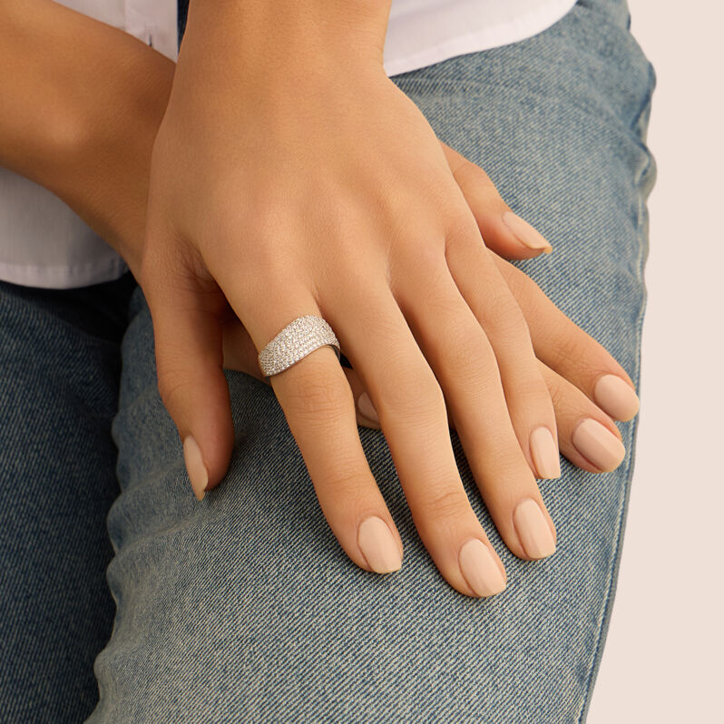 Anello Fascia Silver Shine Argento Rodiato Cubic Zirconia - Anelli con Pietre Donna | Stroili