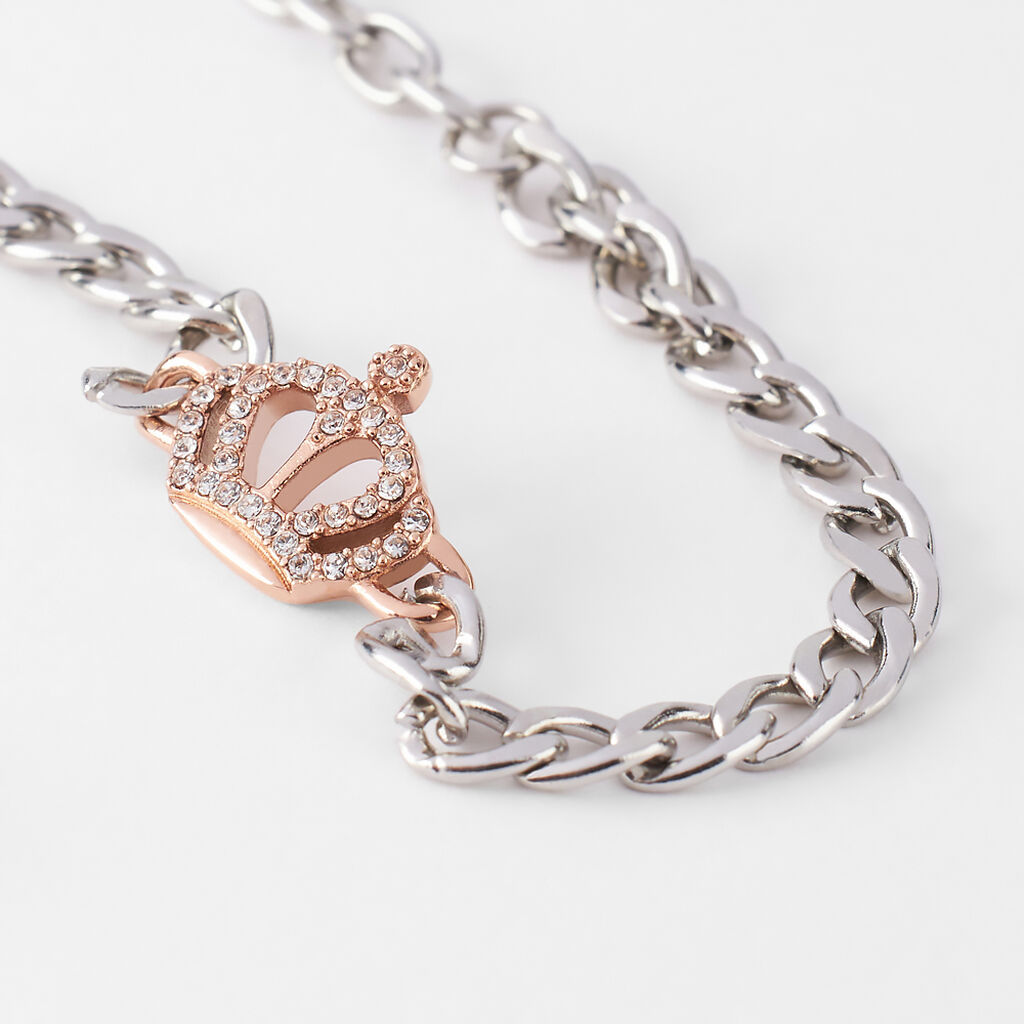 Bracciale Lady Chic Acciaio Bicolore Bianco / Rosa Cristallo - Bracciali Donna | Stroili