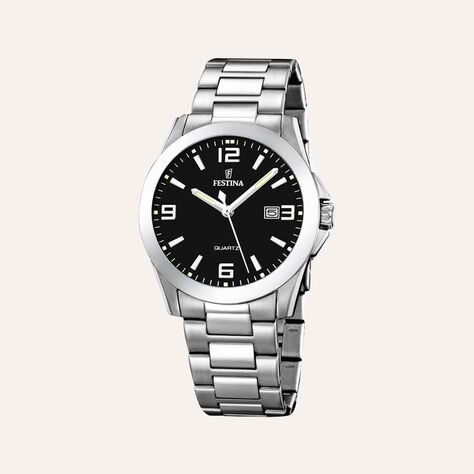 Orologio Al Quarzo Festina Acero Classico F16376/4 - Orologi con Datario Uomo | Stroili