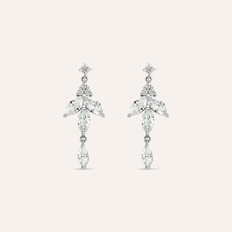 Orecchini Pendenti Claire Oro Bianco Cubic Zirconia - Orecchini Pendenti Donna | Stroili