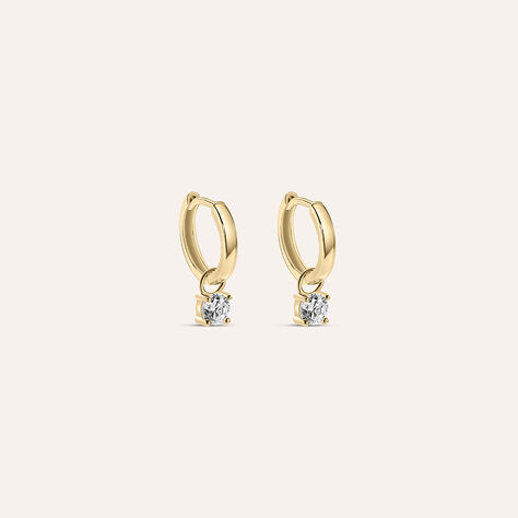 Orecchini A Cerchio Punto Luce Golden Dream Placcato Oro Giallo Cubic Zirconia - Orecchini a Cerchio Donna | Stroili