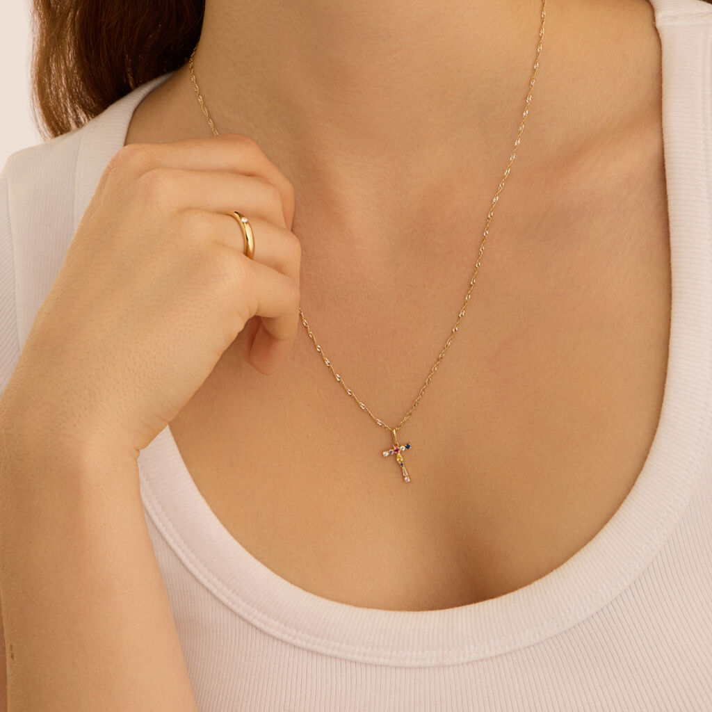 Pendente Claire Oro Giallo Cubic Zirconia