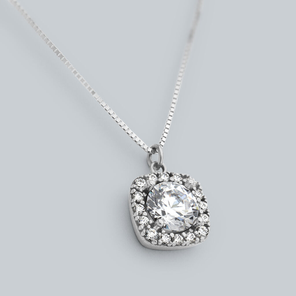 Collana Punto Luce Claire Oro Bianco Cubic Zirconia - Collane Punto Luce Donna | Stroili