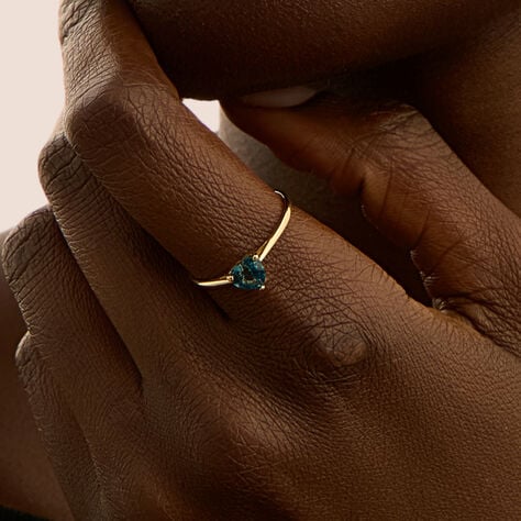 Anello Solitario Amélie Oro Giallo Topazio - Anelli con Pietre Donna | Stroili