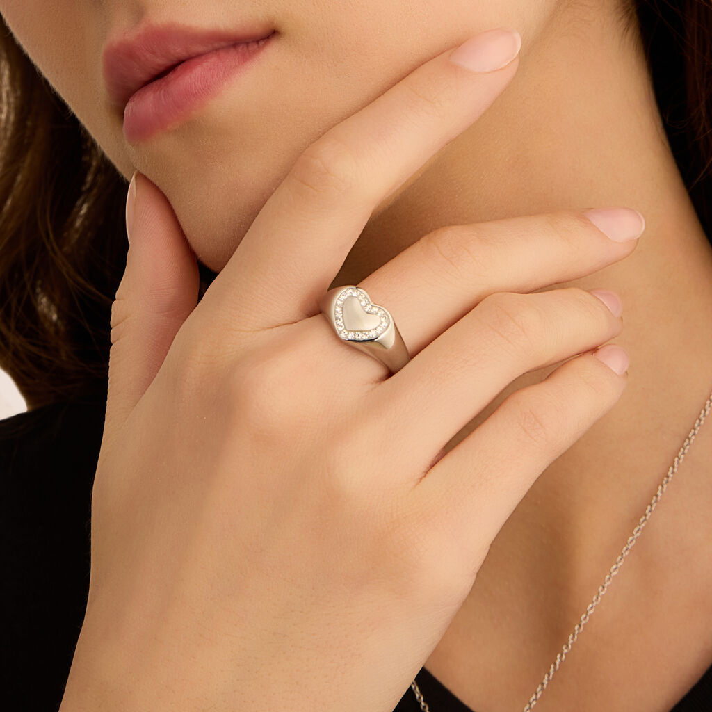 Anello Chevalier Sunrise Acciaio Cristallo