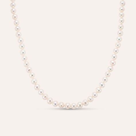 Collana Gabrielle Oro Bianco Perla D'Acqua Dolce - Collane Donna | Stroili