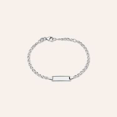 Bracciale Con Targhetta Silver Baby Argento Rodiato