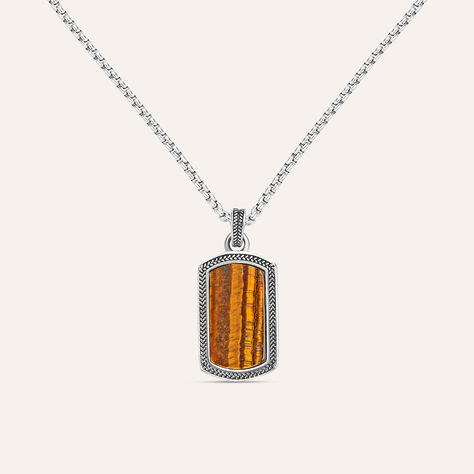 Collana Man Code Acciaio Occhio di tigre - Collane Uomo | Stroili