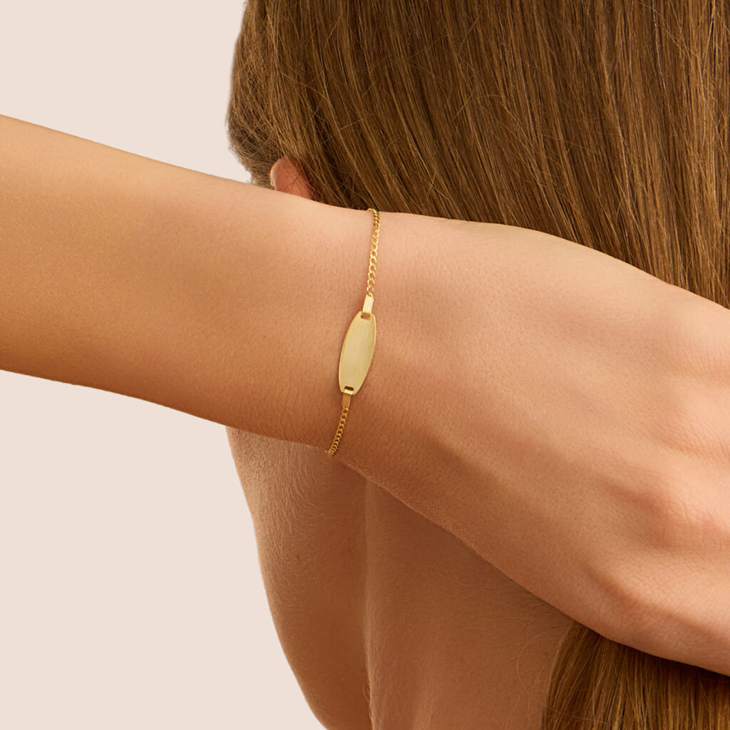 Bracciale Con Targhetta Holy Oro Giallo