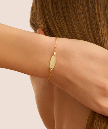 Bracciale Con Targhetta Holy Oro Giallo