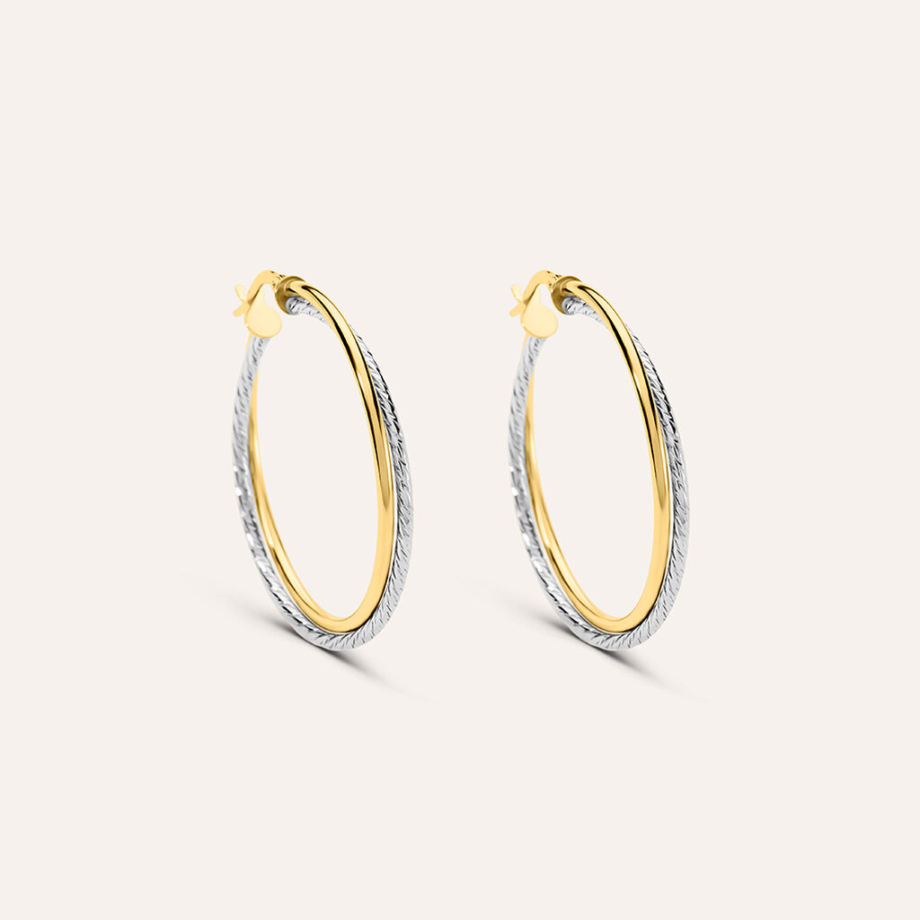 Orecchini A Cerchio Toujours Oro Bicolore - Orecchini a Cerchio Donna | Stroili