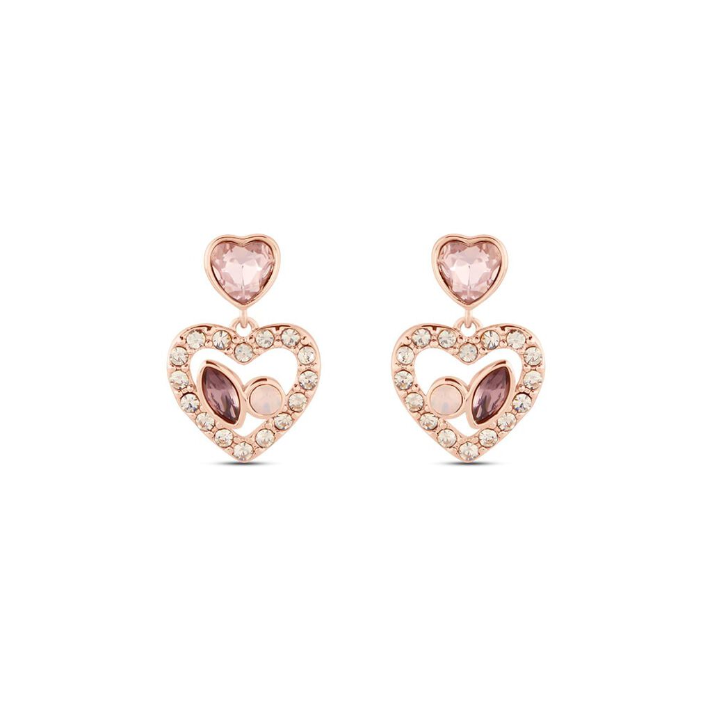 Orecchini Pendenti Violet Ottone Rosa Cristallo - Orecchini Pendenti Donna | Stroili