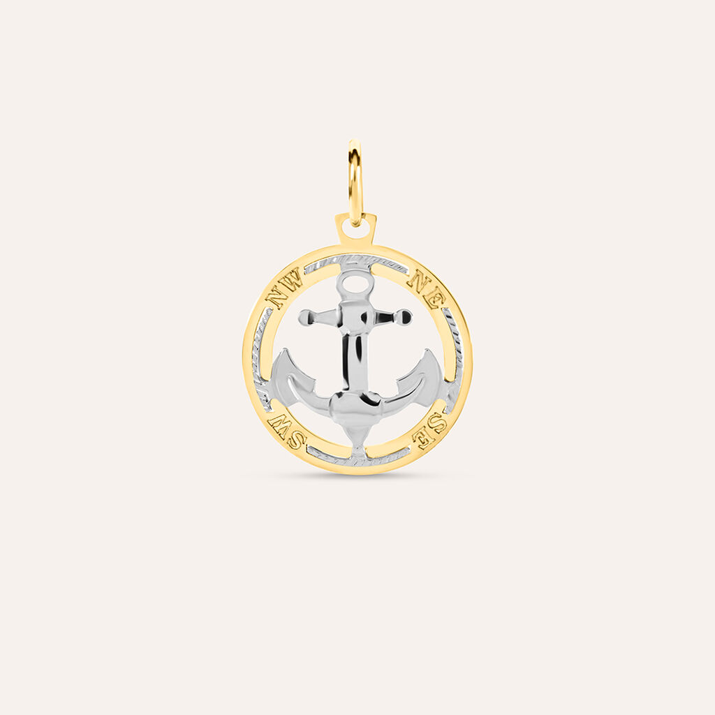 Pendente Oro Uomo Oro Bicolore