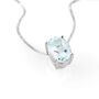 Collana Punto Luce Acquamarina Oro Bianco Acquamarina