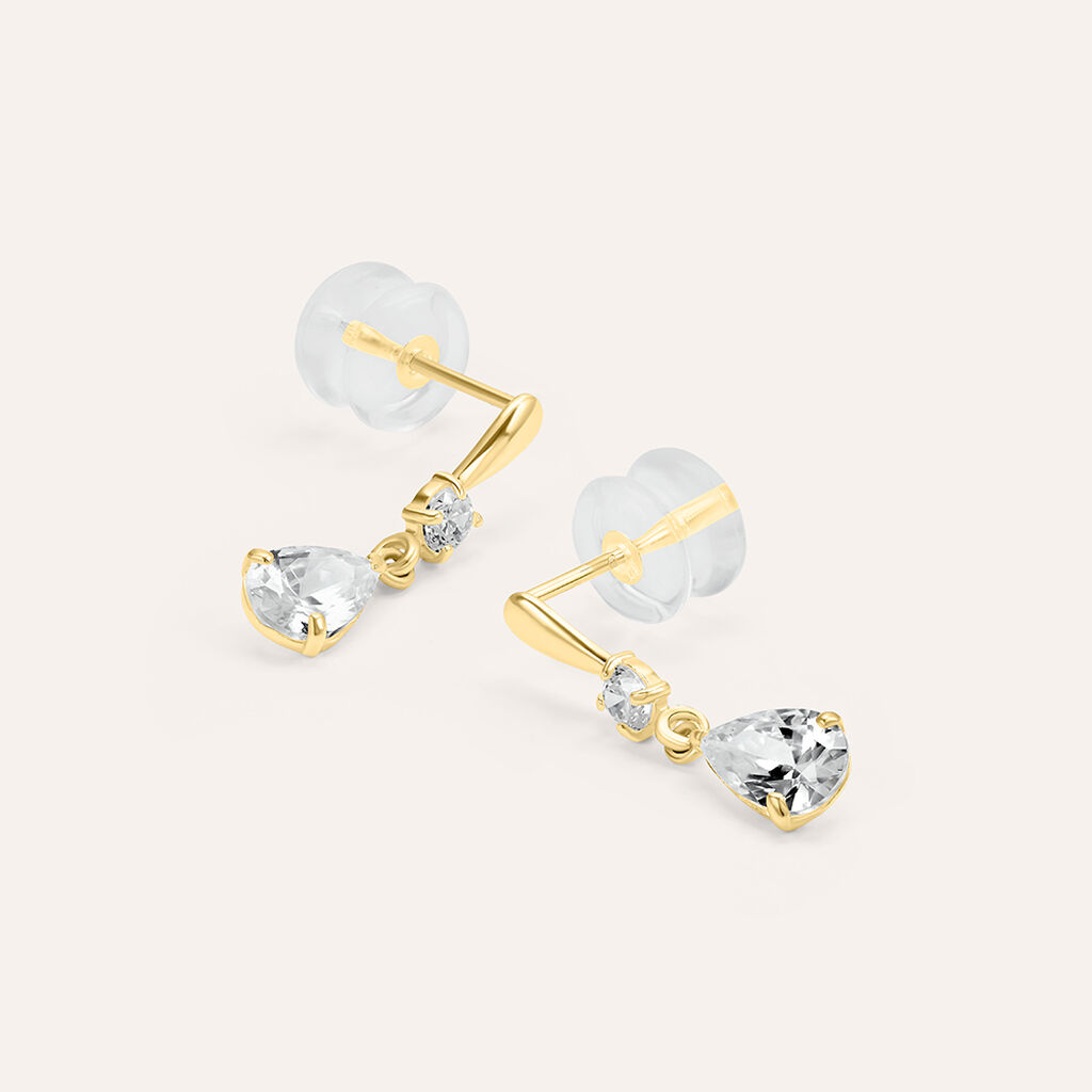 Orecchini Lobo Bon Ton Oro Giallo Cubic Zirconia - Orecchini a Lobo Donna | Stroili