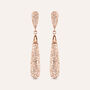 Orecchini Pendenti Aura Acciaio Rosa Cristallo
