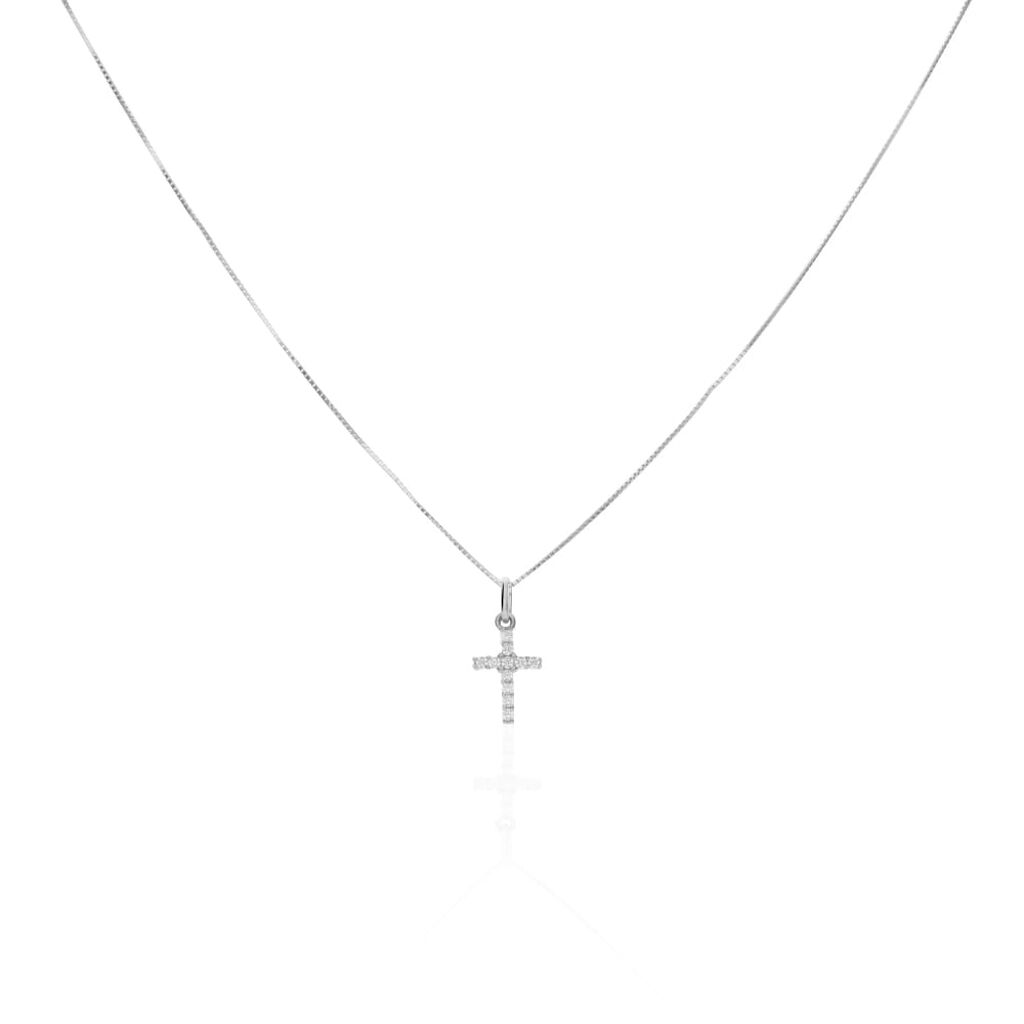 Pendente Holy Oro Bianco Cubic Zirconia - Ciondoli Donna | Stroili