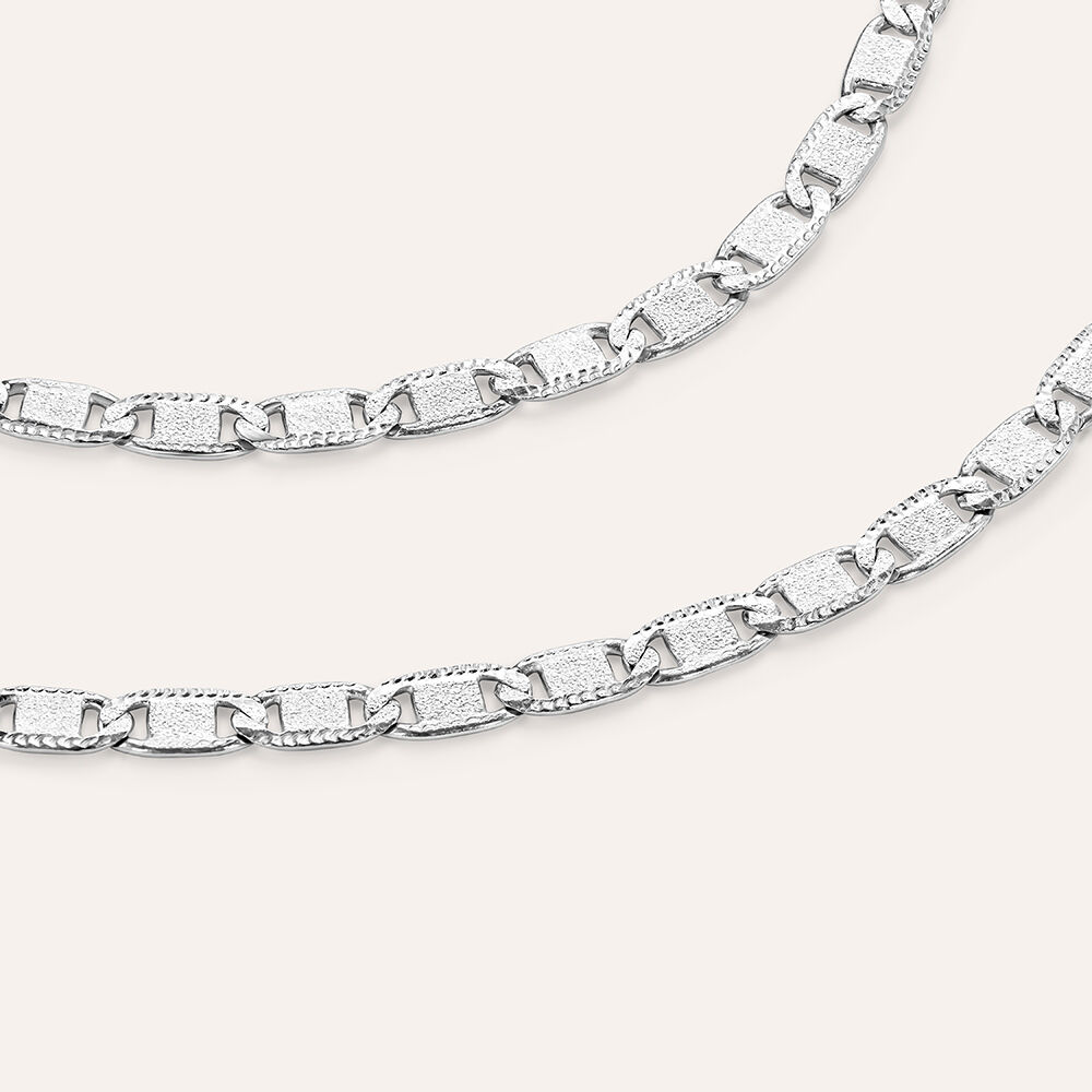 Collana Catana In Argento Sterling Rodiato – 0.9 Mm X 55,9 Cm – Regolabile Con Moschettone