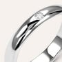 Fede Classica Leggera 3.6 mm Oro Bianco Diamante