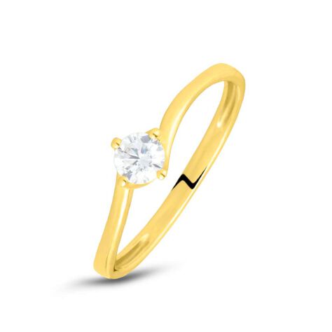 Anello Solitario Claire Oro Giallo Cubic Zirconia - Anelli con Pietre Donna | Stroili